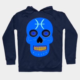 Pisces Star Sign Skull Hoodie